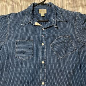 RRL Double RL indigo Pin Dot Pattern Size Medium Stifel workwear Ralph Lauren